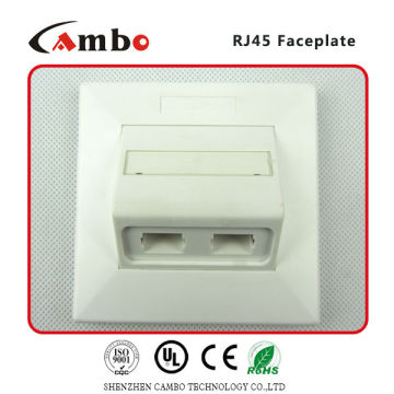 Best Price free sample 1/2/4 Port wall plate cat 6 rj45 connector box